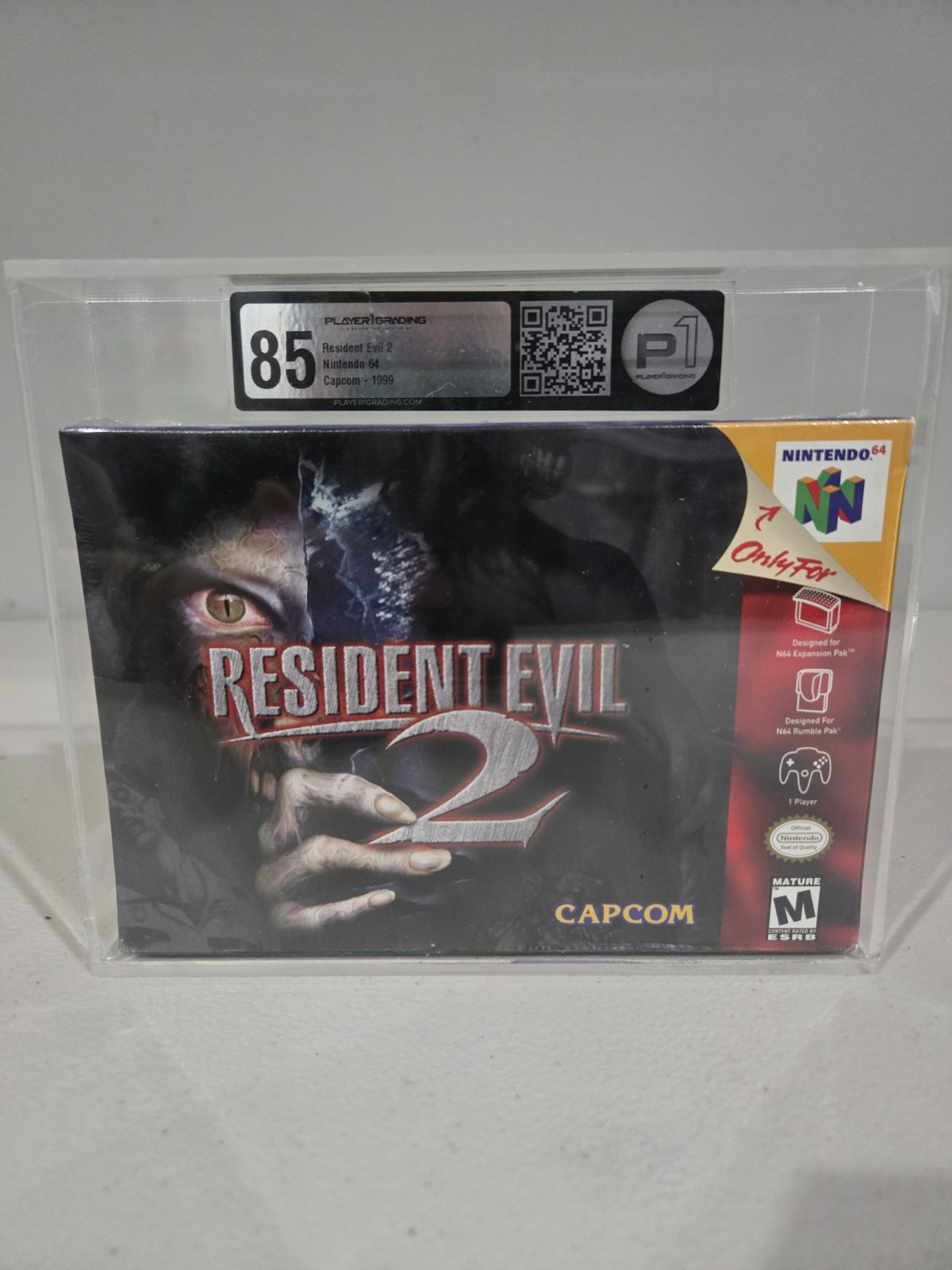 Resident Evil 2 (Nintendo 64, 1999) Player1Grading 85 V-Seam