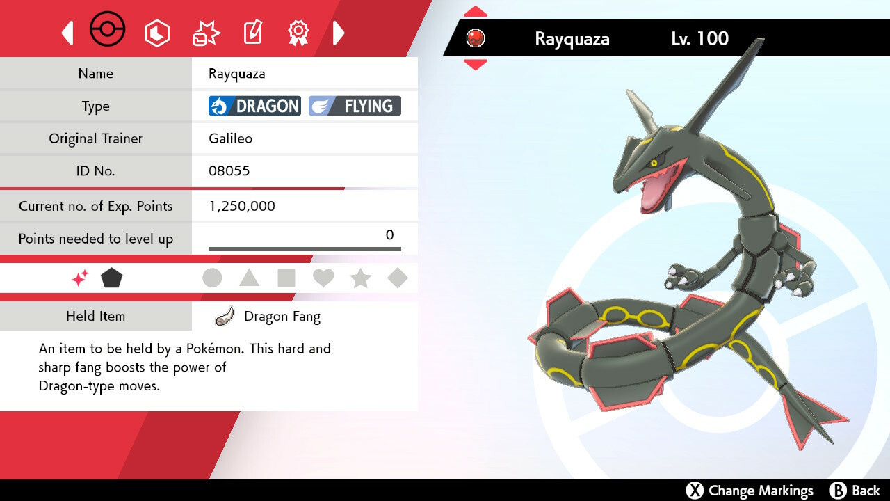 Pokemon Sword/Shield 6IV ✨EVENT Galileo Ver. Rayquaza ULTRA SHINY Digital Item