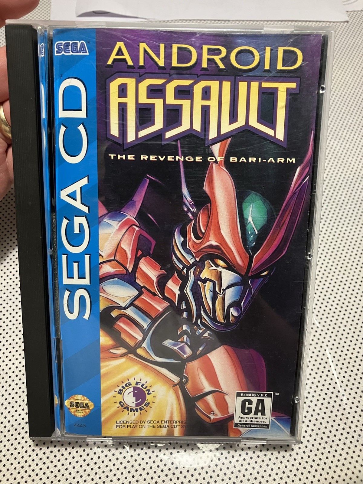 Android Assault CIB Manual W/ Registration Card Complete Sega CD Game Authentic