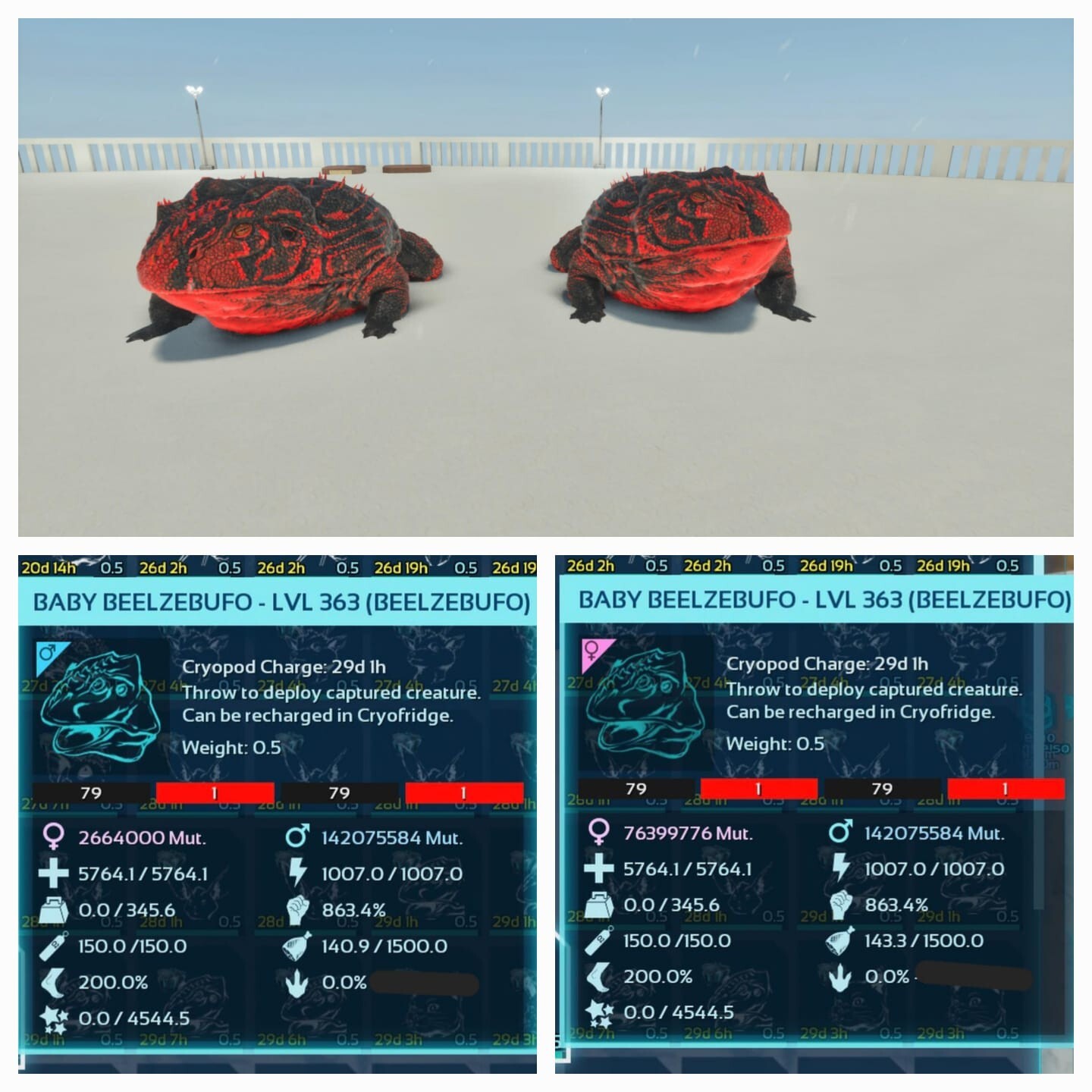 Ark Asa Pve Official Baby Pair Beelzebufo High Status Pc/PS5/Xbox