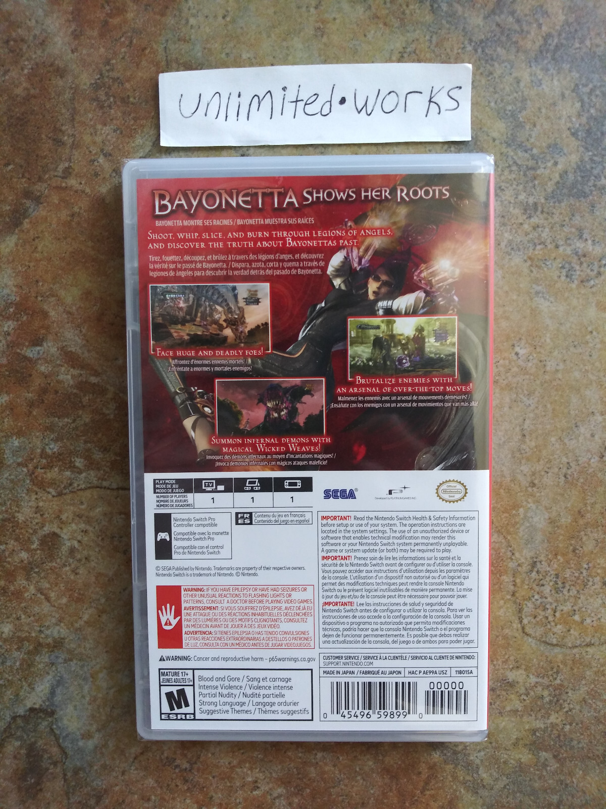 Bayonetta for Nintendo Switch Brand New. Factory Sealed. US Version