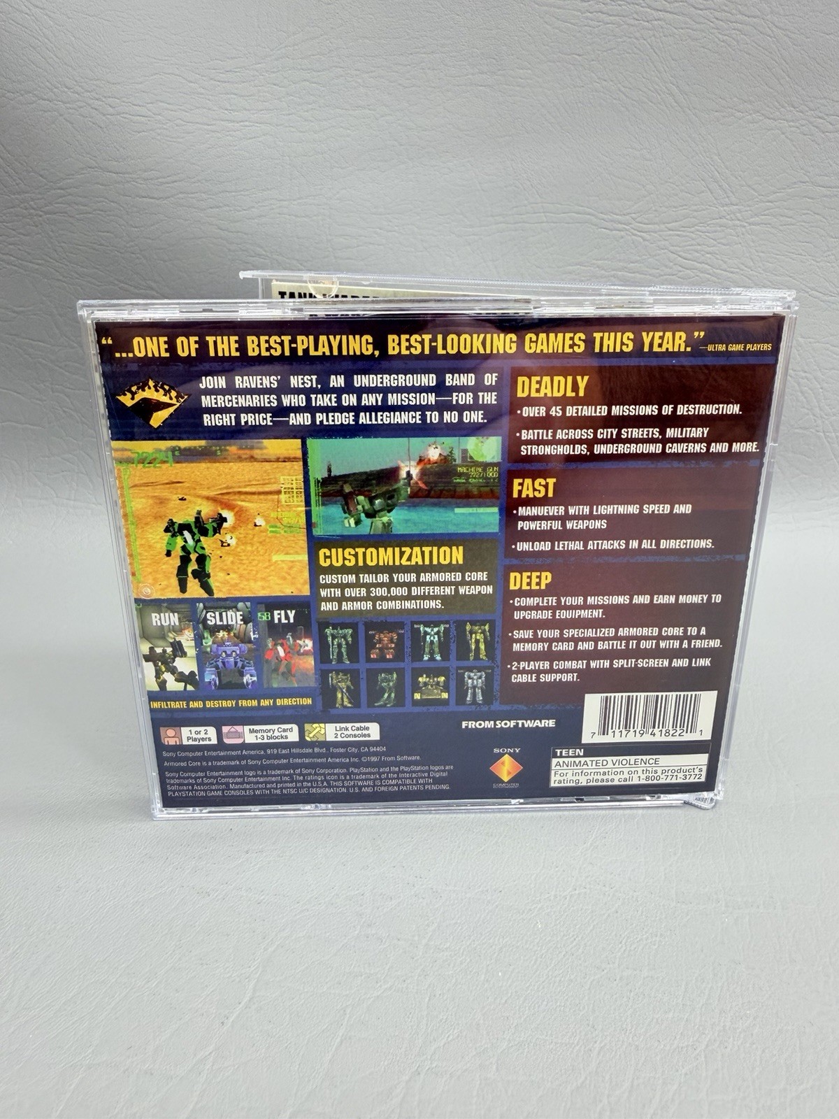 Armored Core Playstation 1 PS1 Black Label CIB – Premium Condition