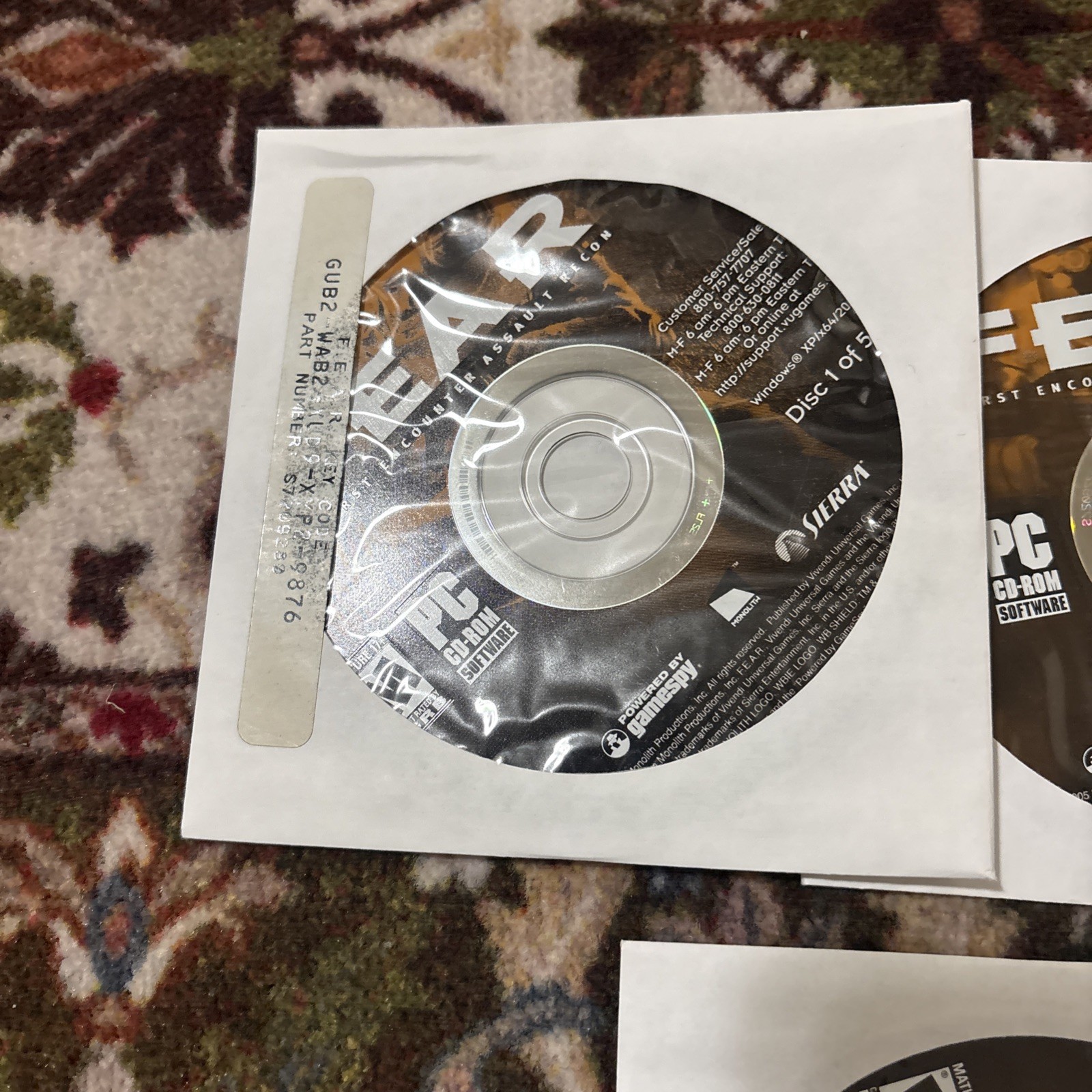 F.E.A.R.: First Encounter Assault Recon (PC, 2005) Complete Disc