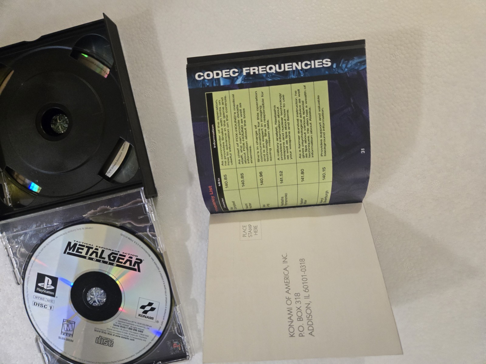 Metal Gear Solid Sony PlayStation 1, PS1 – Greatest Hits – Complete in Box (CIB)