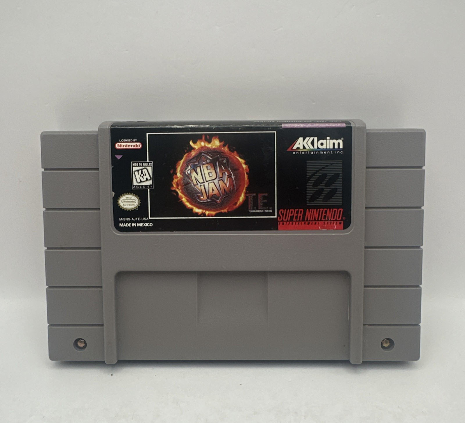 NBA JAM Tournament Edition Super Nintendo SNES 1995 Game Cartridge ACCLAIM