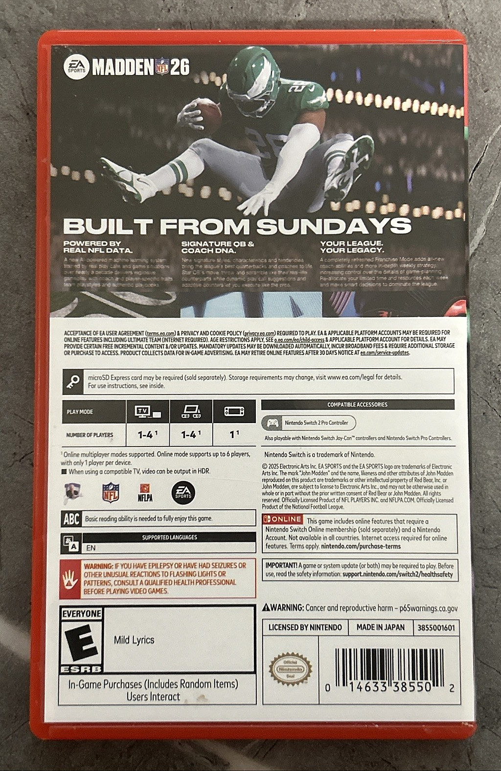 Madden NFL 26 (Game-Key Card) | Nintendo Switch 2 | Fast shipping!