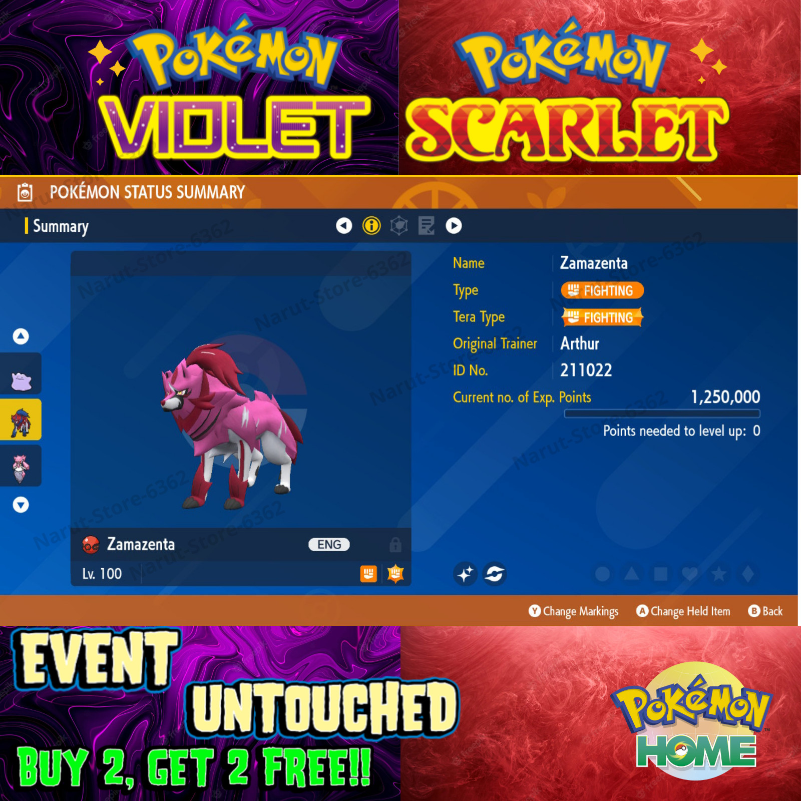 Zamazenta Shiny Gamestop 2021🌟 Event Untouched🔥Pokémon Scarlet & Violet