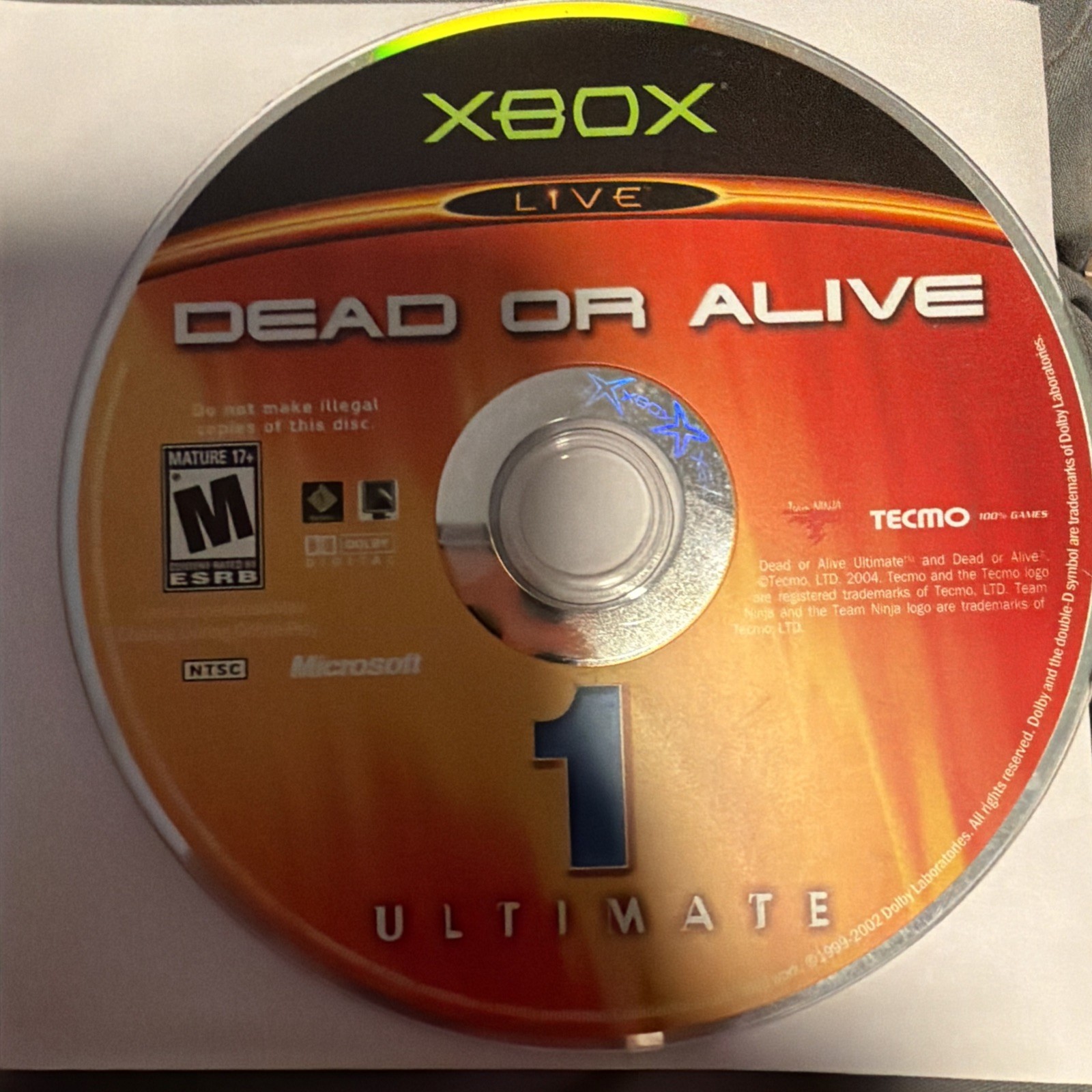 Dead or Alive Ultimate 1 (Microsoft Xbox, 2004)