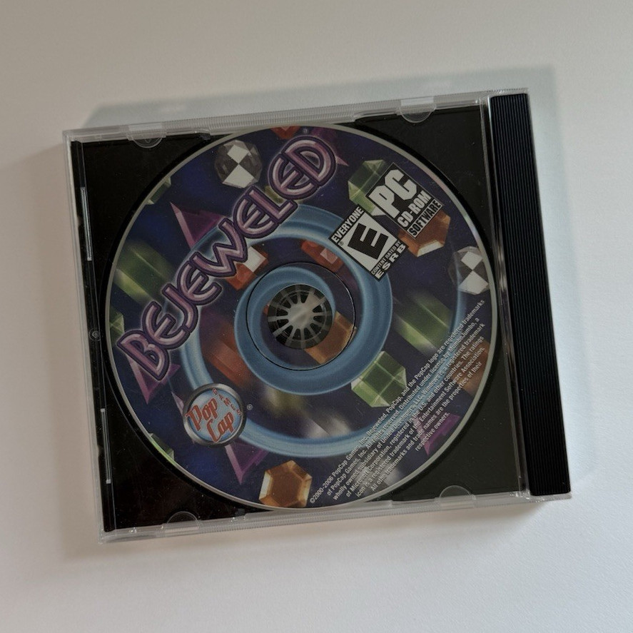 2000’s PopCap Bejeweled PC CD-ROM Game Disc, E-Everyone (Bejeweled Series)