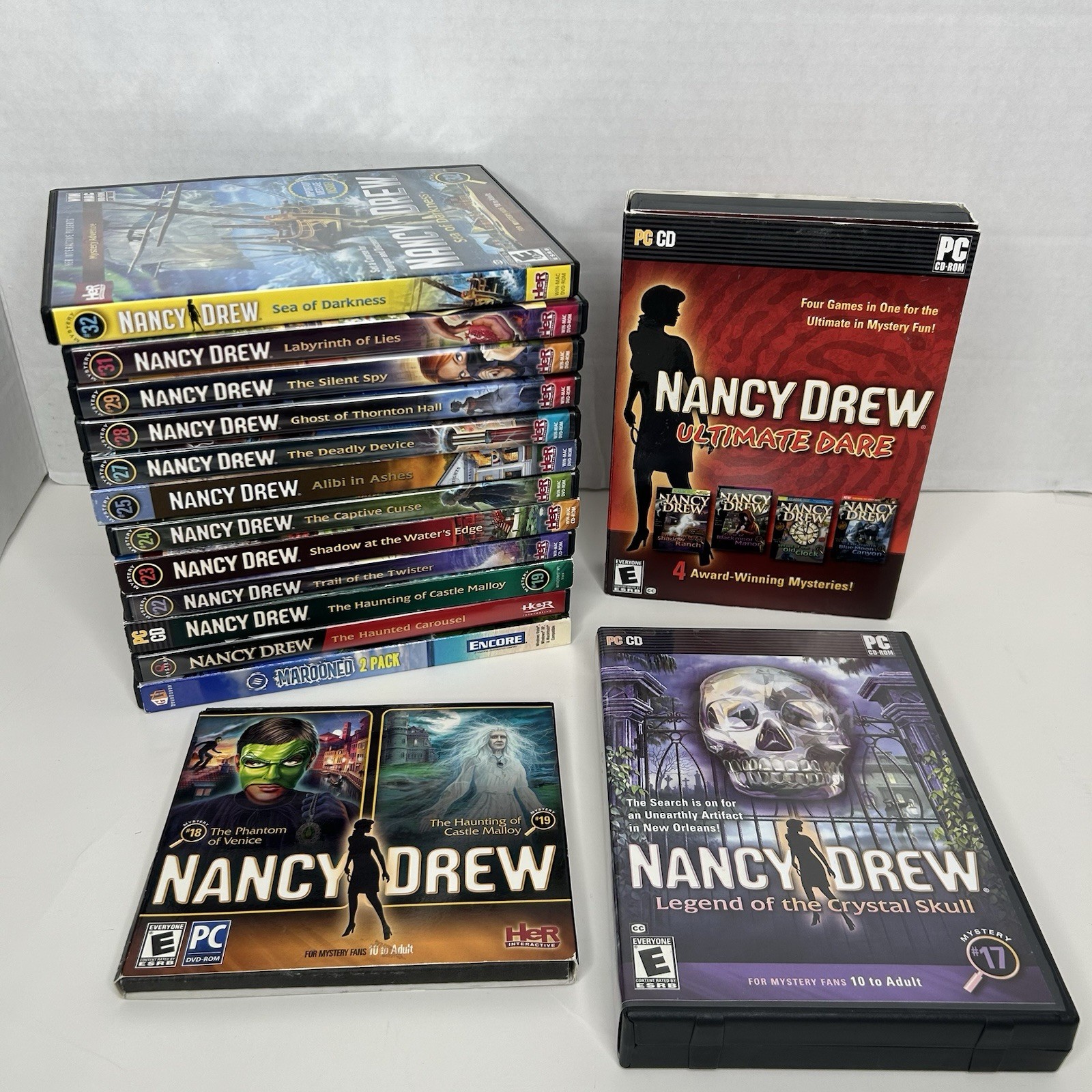 LOT OF 15 Nancy Drew HER Interactive Mystery Games – Windows XP, Vista, 7, Mac