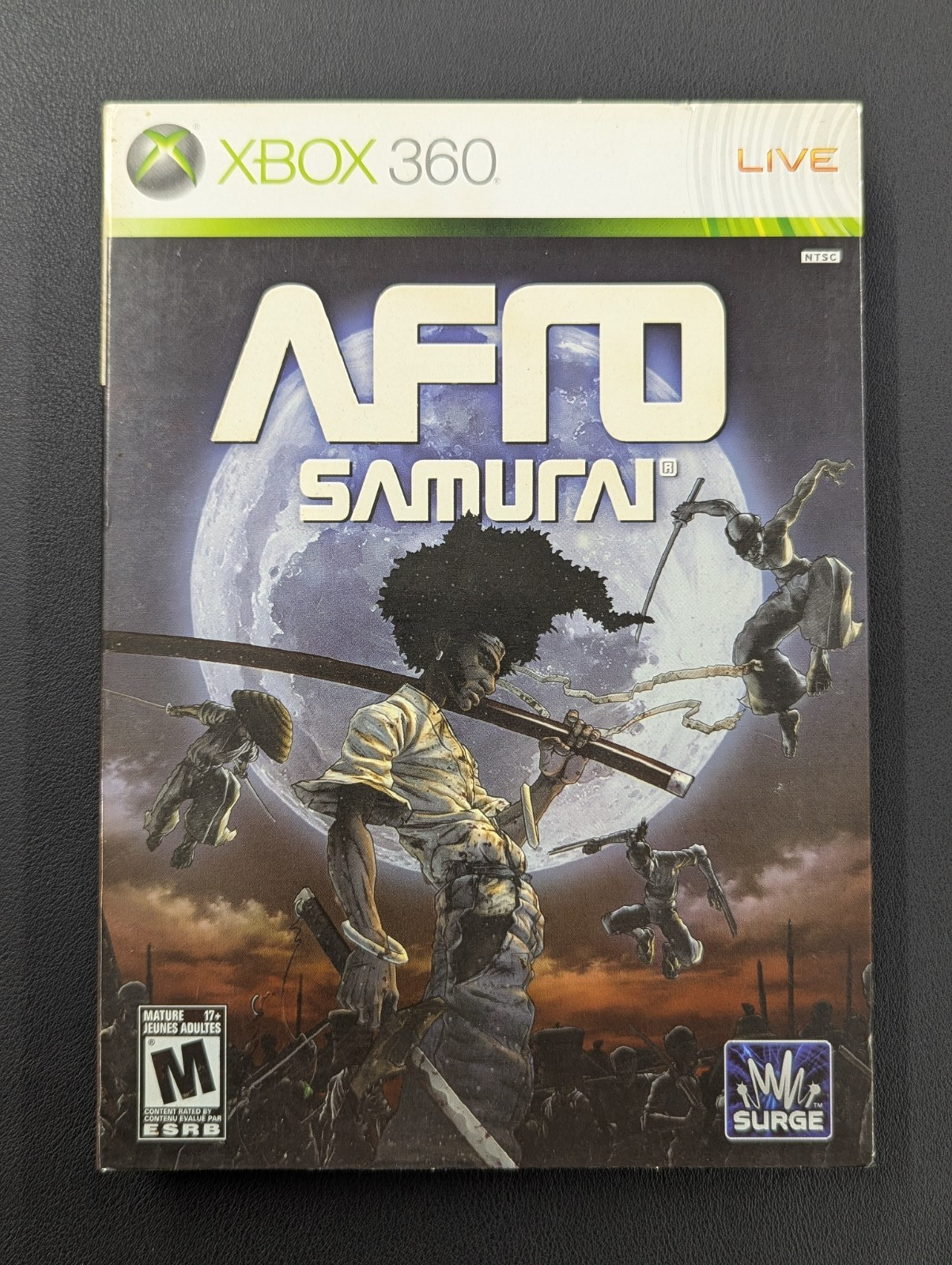 Afro Samurai Microsoft Xbox 360 Surge 2006 SEALED with Slipcase