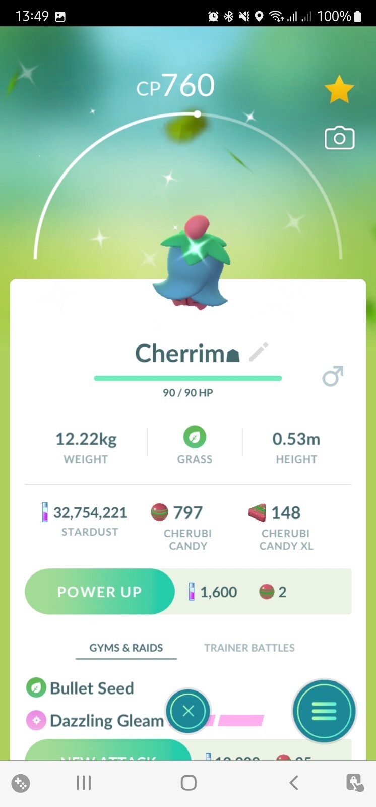 Shiny Cherrim Overcast Pokemon Ultra Friends / Registered