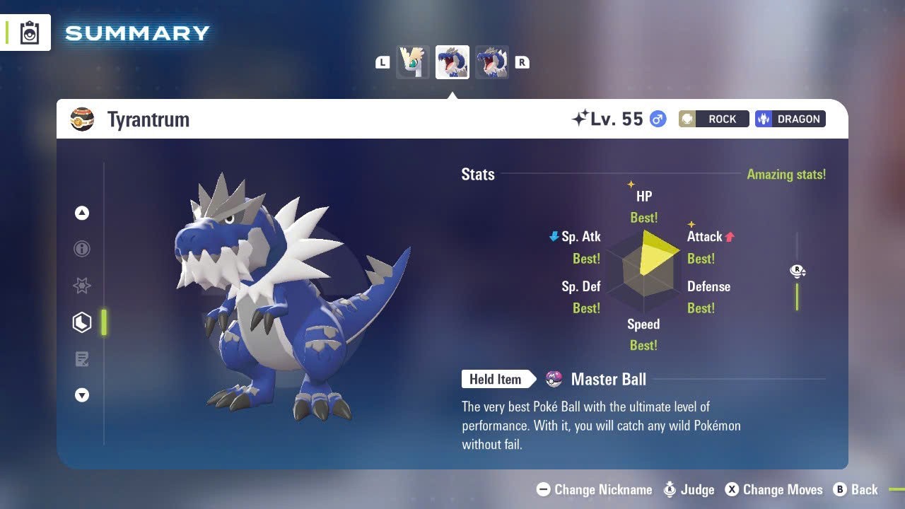 ✨SHINY ALPHA TYRANTRUM ✨ALPHA 6IV MAX EV⭐POKEMON LEGENDS ZA