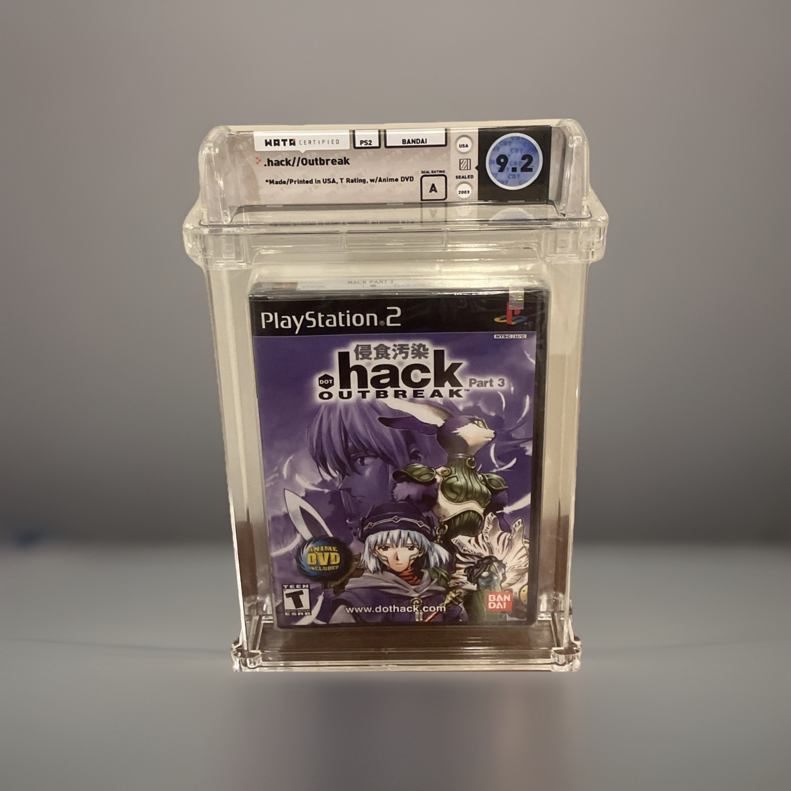 .hack Outbreak Part 3 Sony PS2 WATA 9.2 A FACTORY SEALED MINT RARE VGA