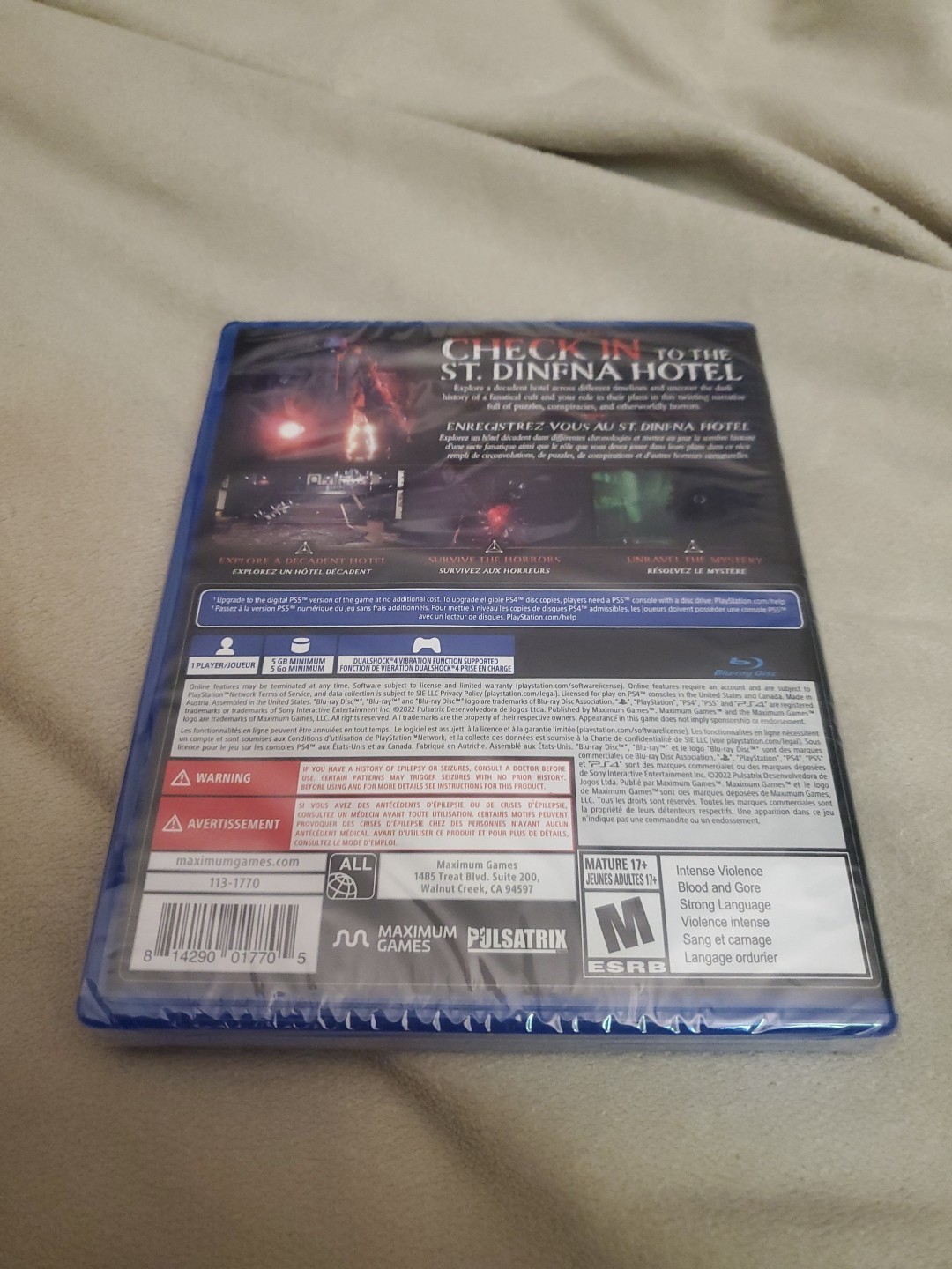 Fobia St Dinfna Hotel – PS4 – Horror Game – Brand New – RARE