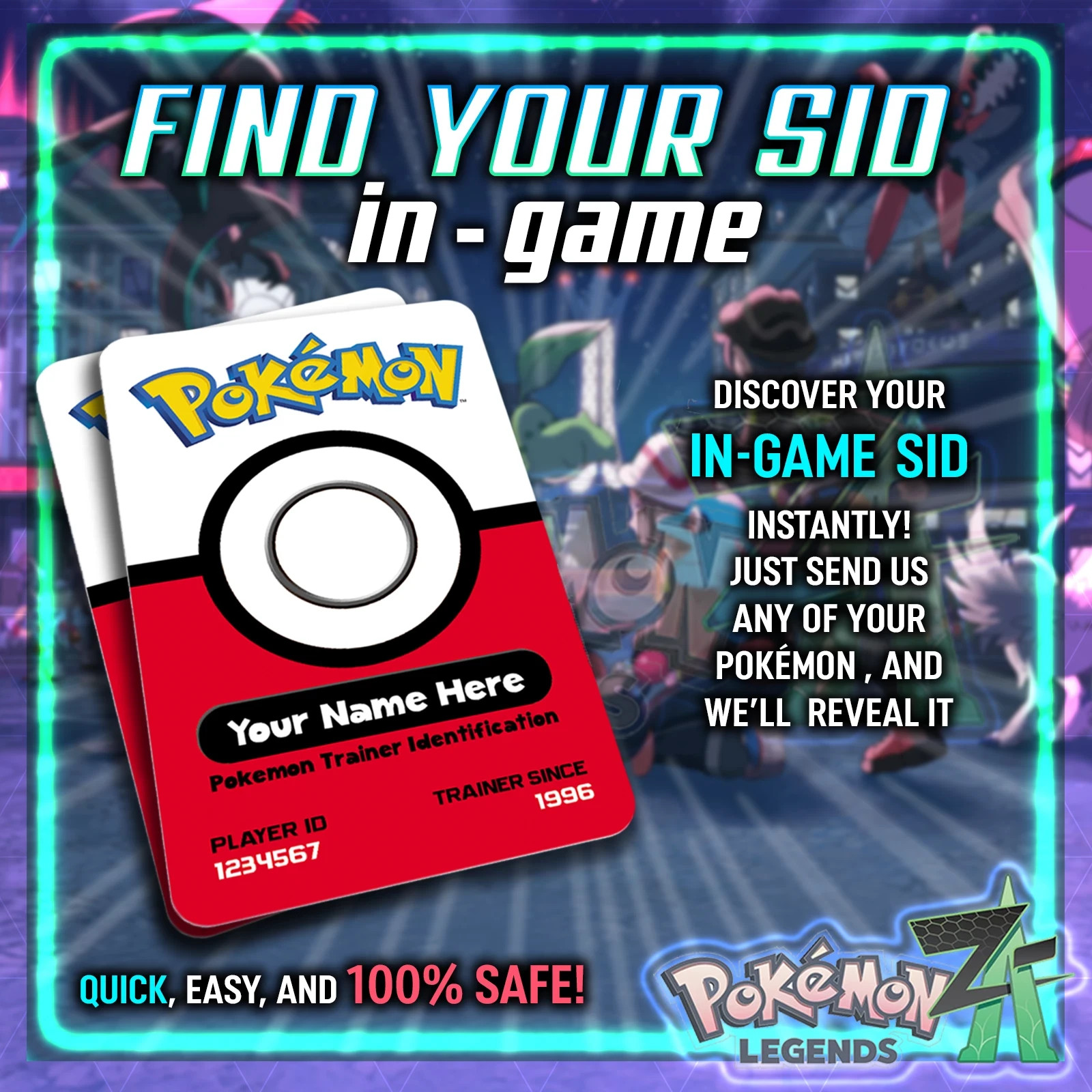 Legends ZA Secret ID SID Pokemon (Legends Z-A)