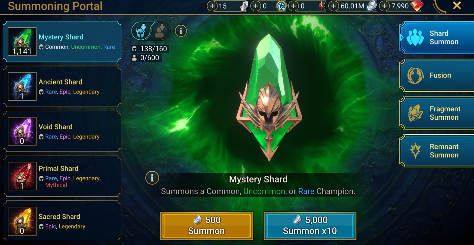 Raid Shadow Legends | Starter with 2 Mythical – Komidus and Gharol : 93k energy