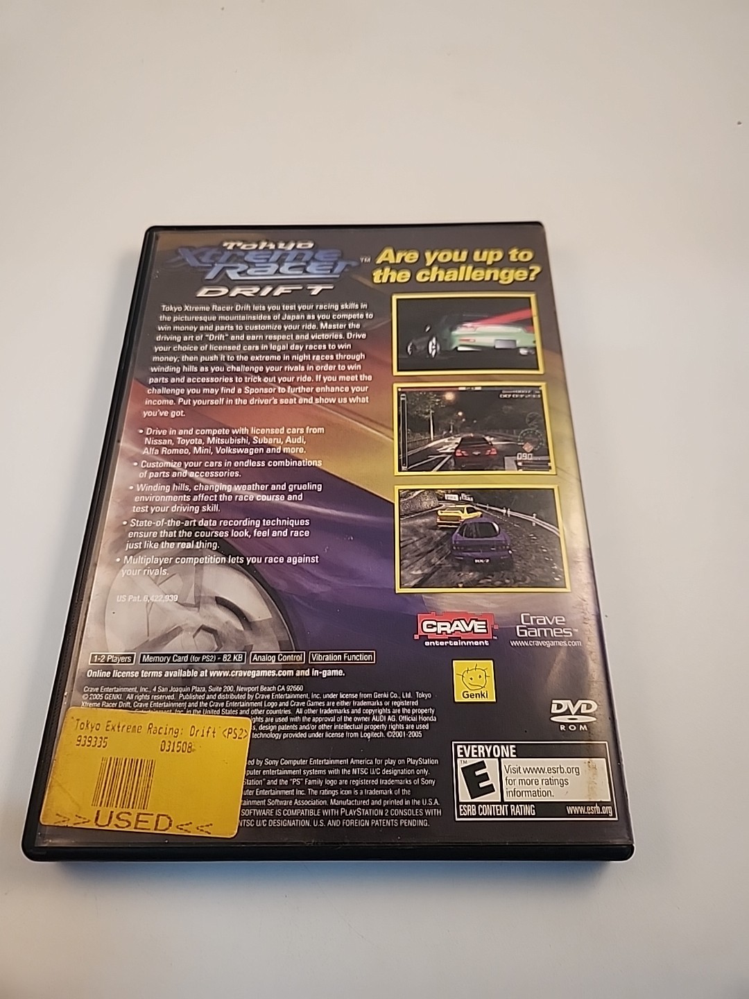Tokyo Xtreme Racer Drift PS2 Black Label 2005 PlayStation 2 Genki w Manual M13
