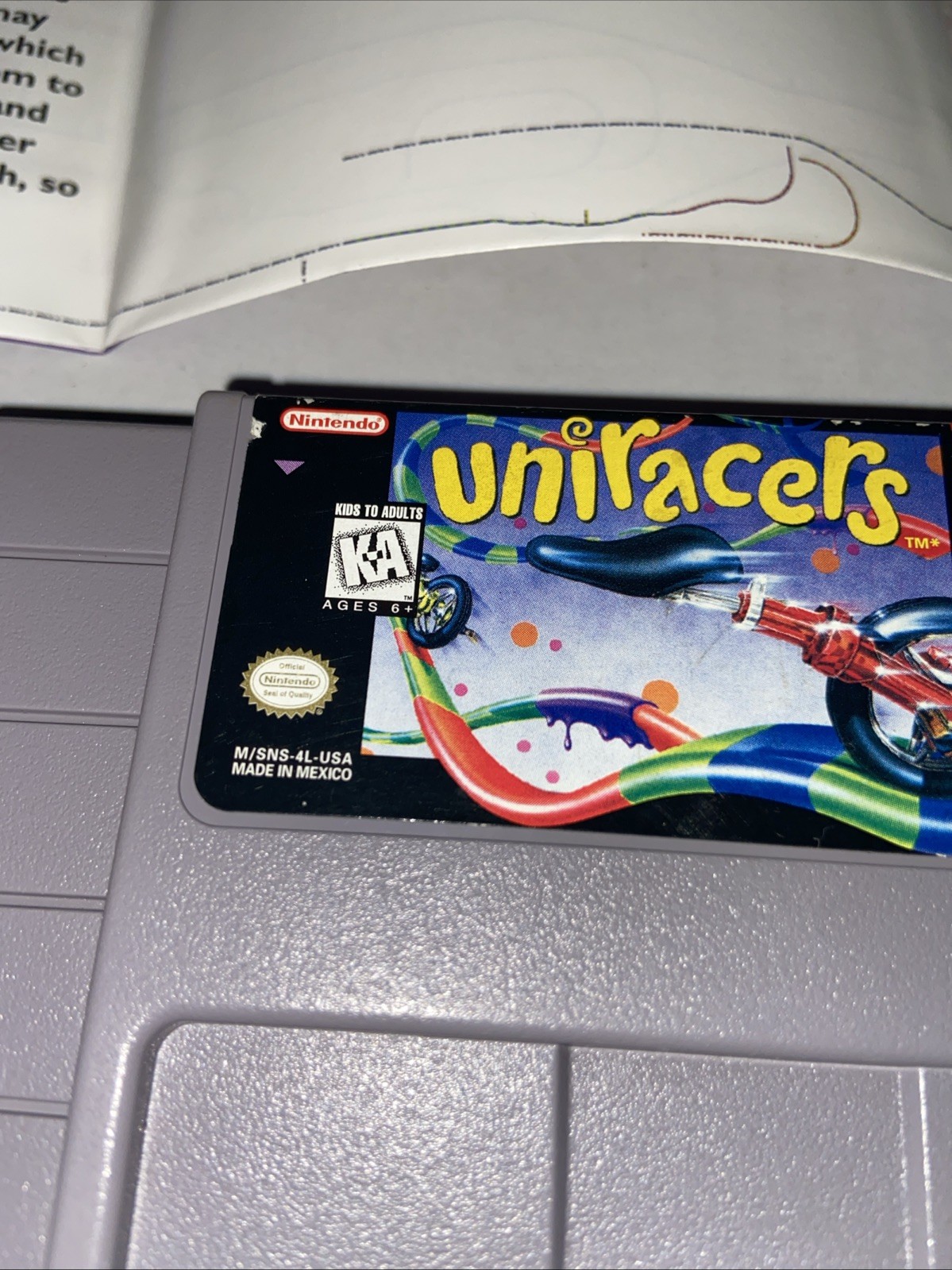 CIB Authentic Uniracers Super Nintendo SNES W/ Map Poster & All Paperwork Tested