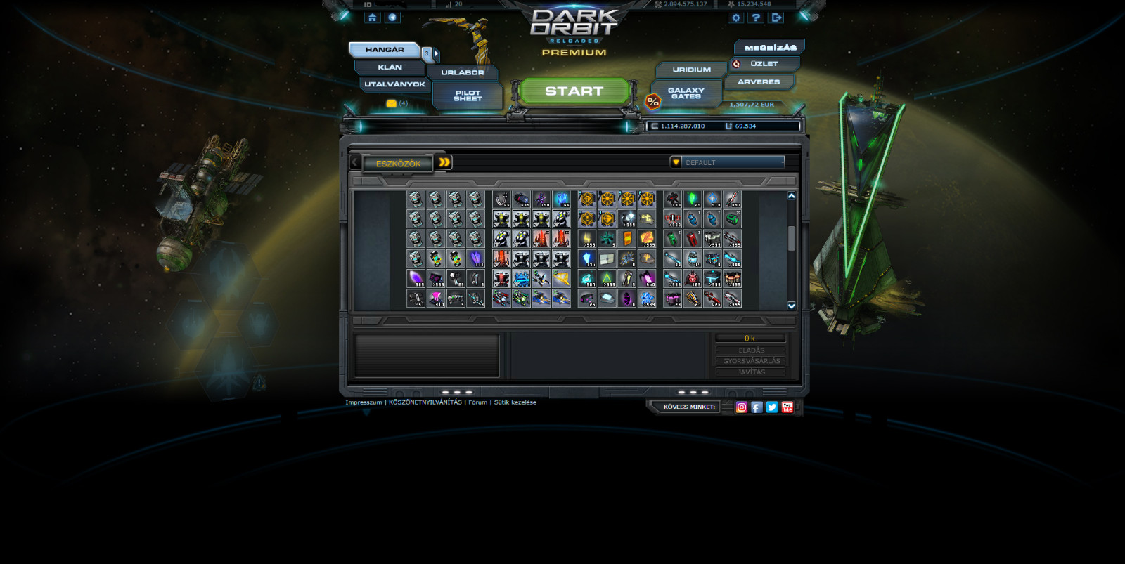 Darkorbit HU1 /LVL20/FULL LF-4/APIS
