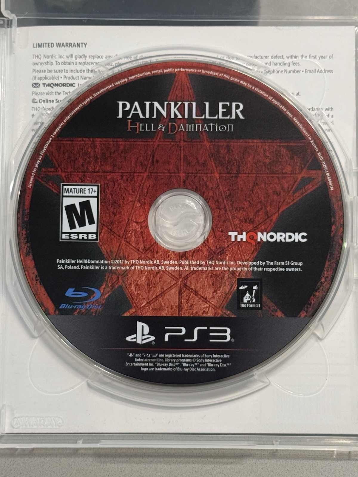 Painkiller: Hell & Damnation (Sony PlayStation 3, 2013) PS3 TESTED