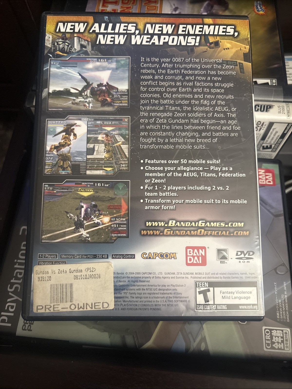 Mobile Suit Gundam: Gundam vs. Zeta Gundam (Sony PlayStation 2, 2005)