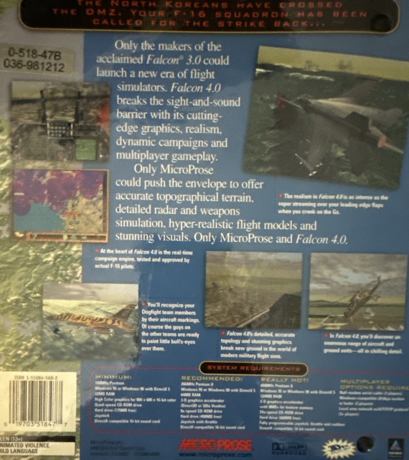 MicroProse Falcon 4.0 Flight Simulator-Squadron Leader Spec. Ed. Binder-complete