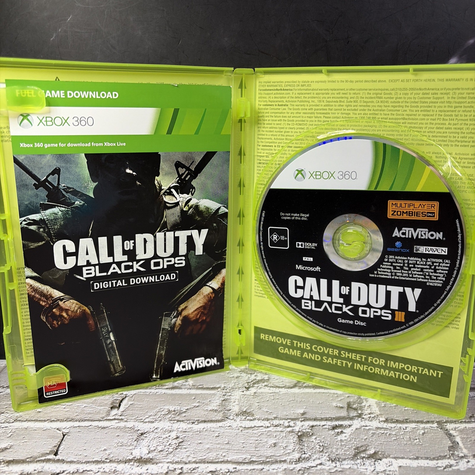 Call of Duty Black Ops 3-(Xbox 360 )-PAL-Multiplayer & Zombies Only-Clean