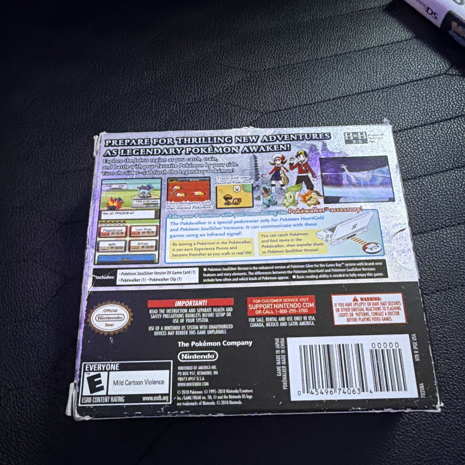 Pokemon SoulSilver (Nintendo DS) CIB Big Box & Pokewalker Authentic