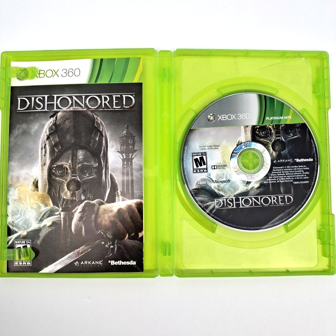 Dishonored (Microsoft Xbox 360, 2012) CIB Complete w/ Manual Tested Works