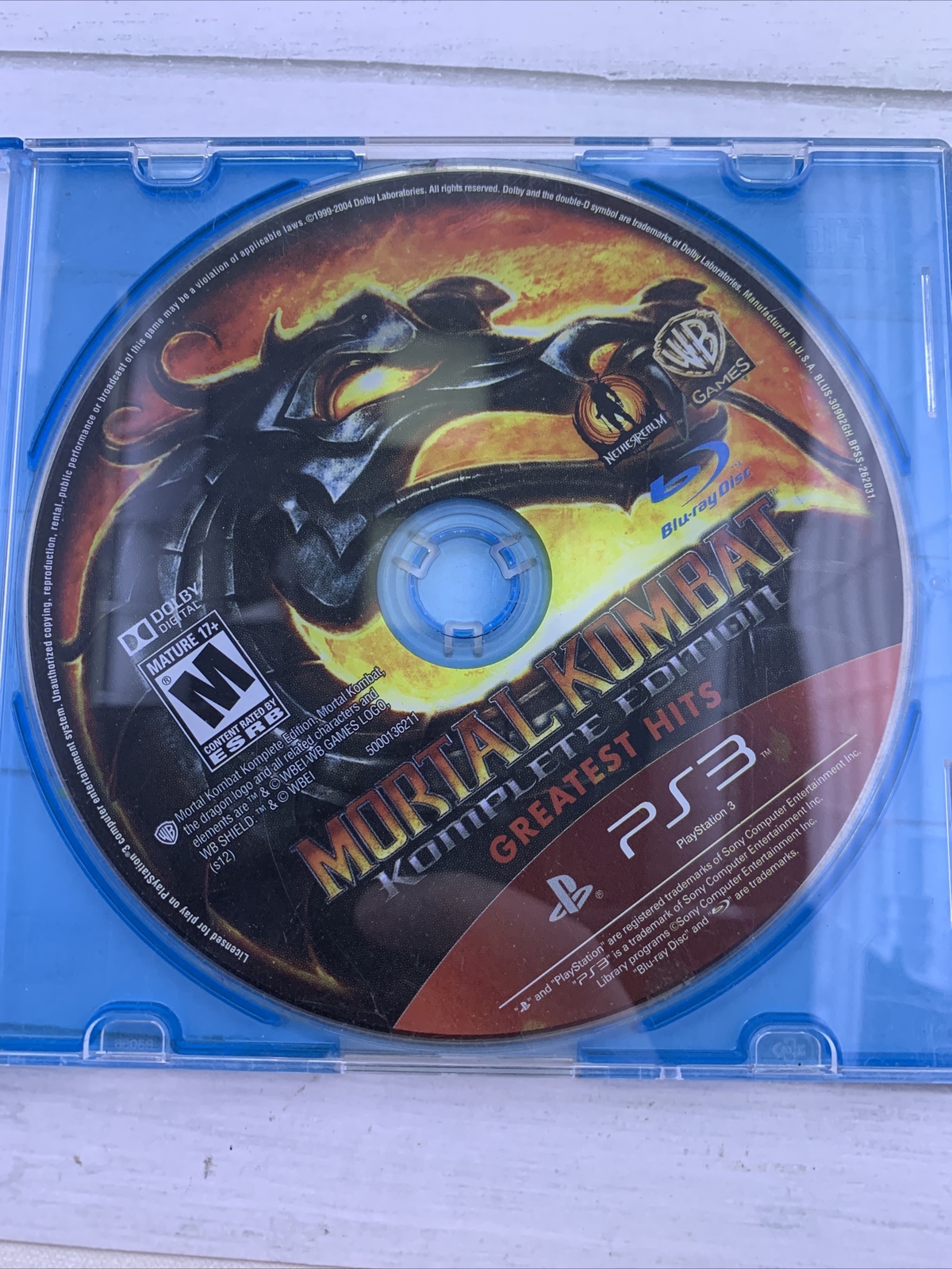 Mortal Kombat (PS3, 2012 Sony PlayStation 3) Disc Only Tested Authentic