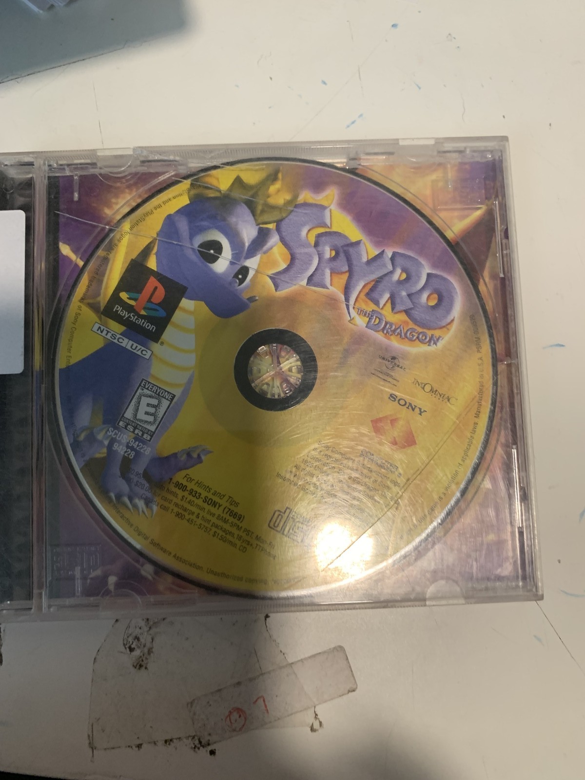 Spyro the Dragon PlayStation 1 PS1 Game Disc & Case – Used – Good