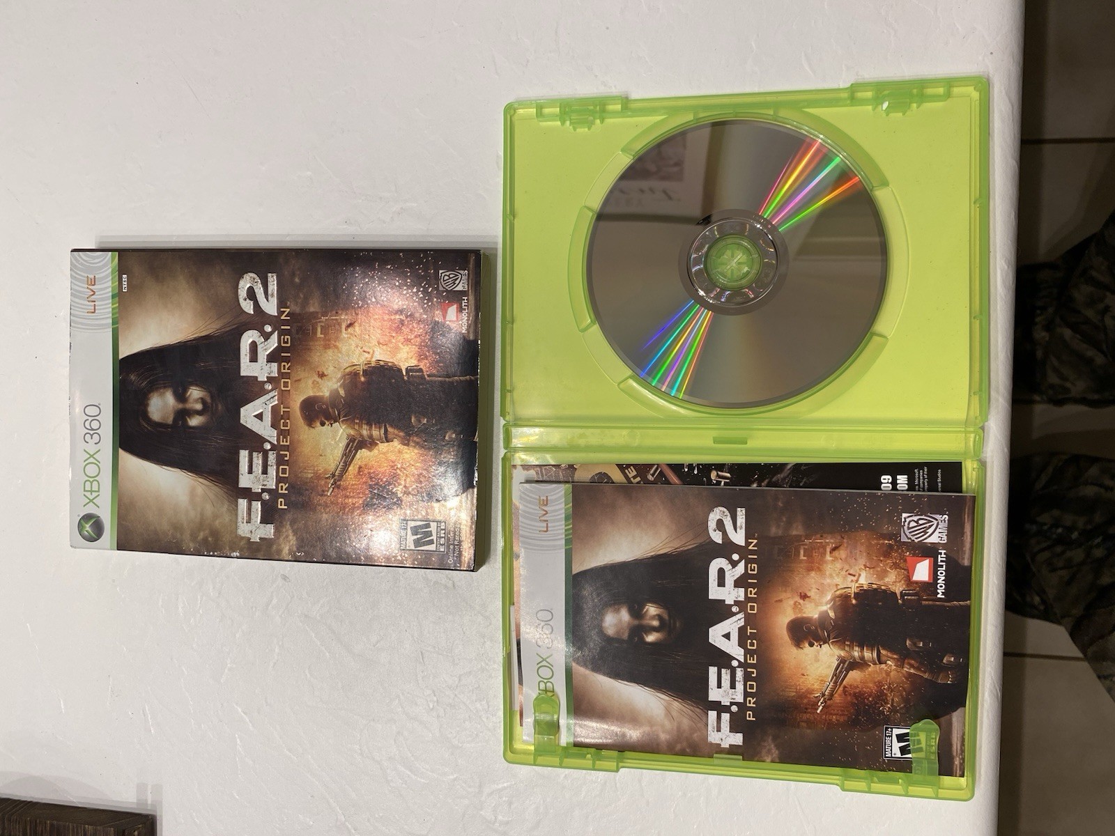 F.E.A.R. 2: Project Origin (Microsoft Xbox 360, 2009) Complete W/Insert – Tested