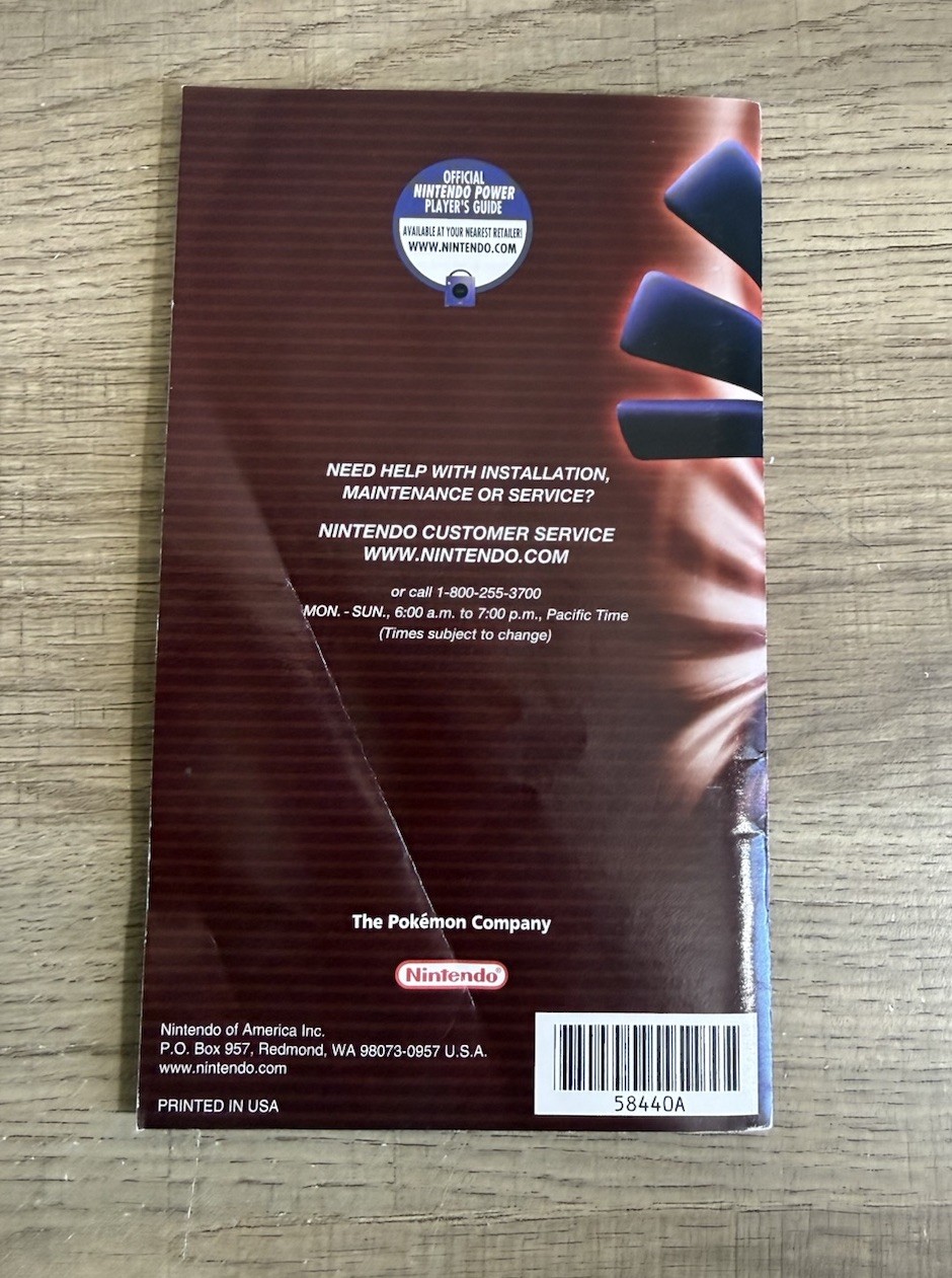 Pokemon XD Gale of Darkness GameCube Case Manual Cover Art, NO GAME*