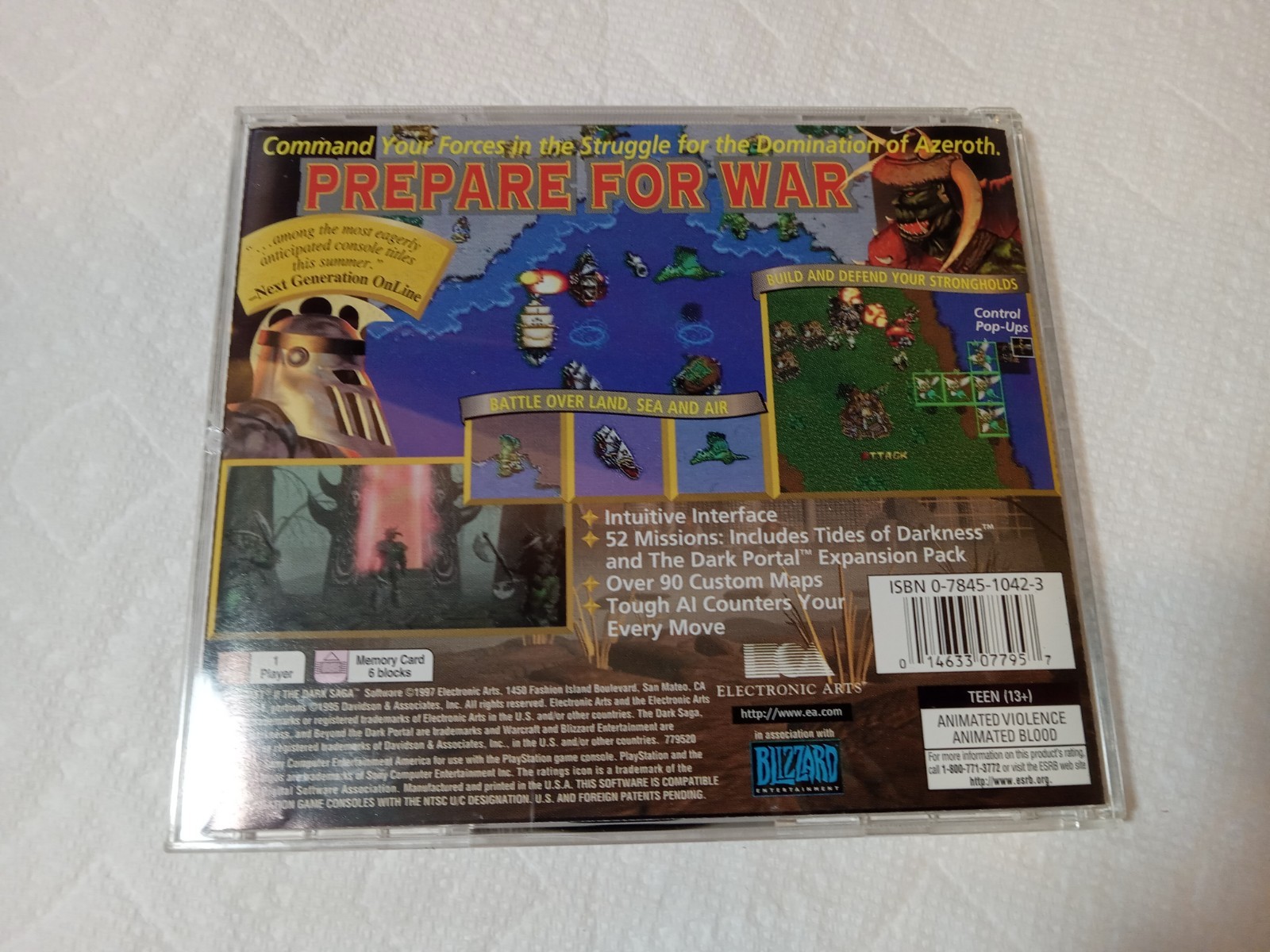 Fun! WarCraft II: The Dark Saga (Sony PlayStation 1, 1998) – CIB Near Mint Disc