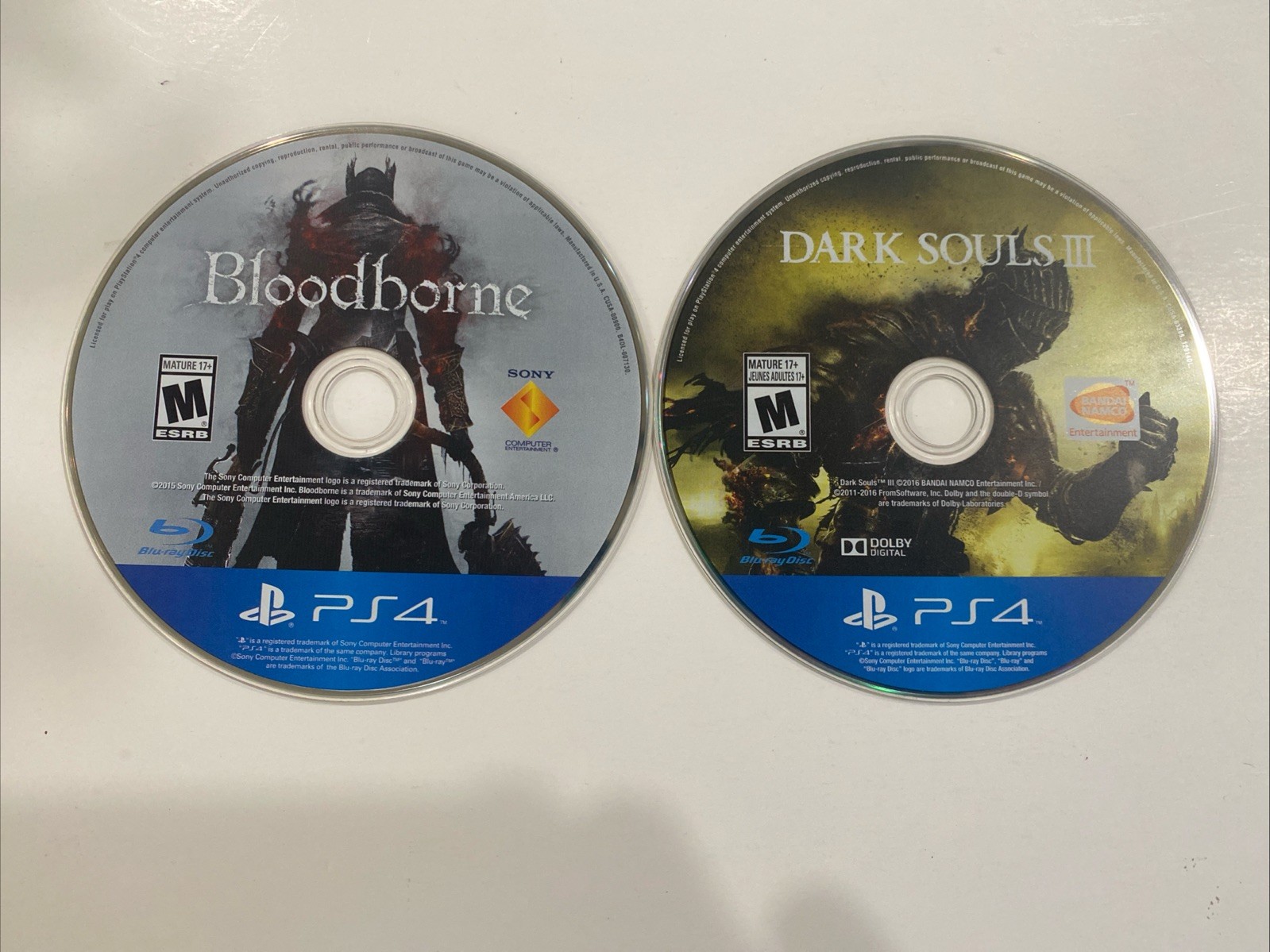 Dark Souls III & Bloodborne Lot PlayStation 4 PS4, 2016)