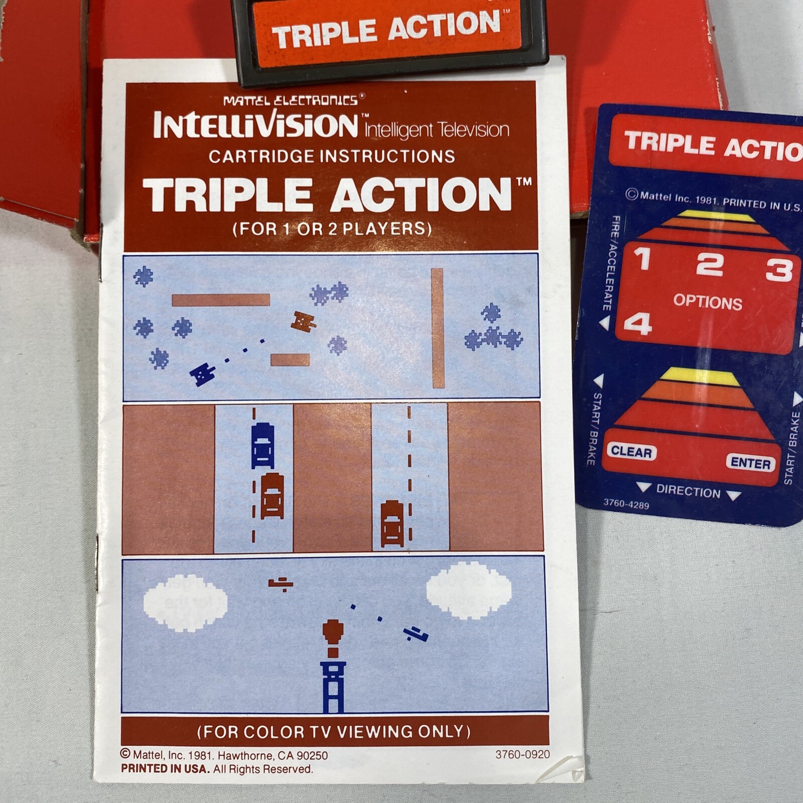 Triple Action (Intellivision, 1981) Mattel Electronics Video Game