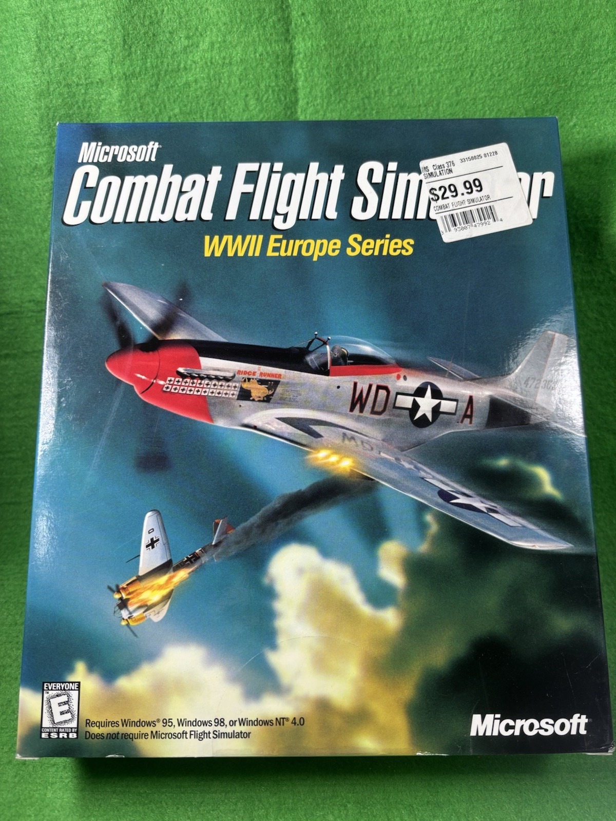 Microsoft Combat Flight Simulator PC CD-ROM WWII Europe Series 1998 Big Box NOS