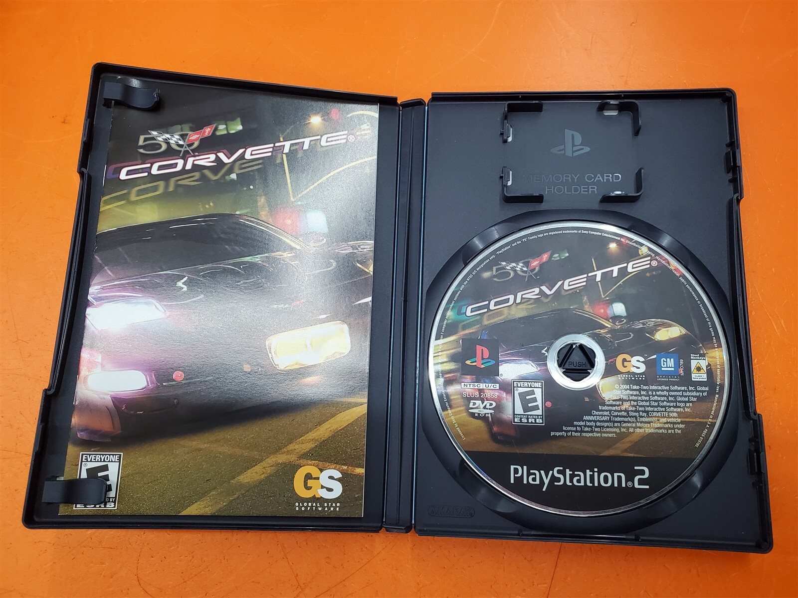 ⭐️⭐️⭐️⭐️⭐️ Video Game PS2 Global Star Software Corvette + Manual