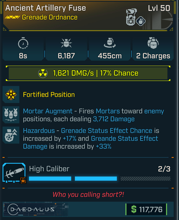 Borderlands 4 ⭐ANCIENT ARTILLERY FUSE GRENADE⭐MORTAR⭐HAZARDOUS⭐RADIATION
