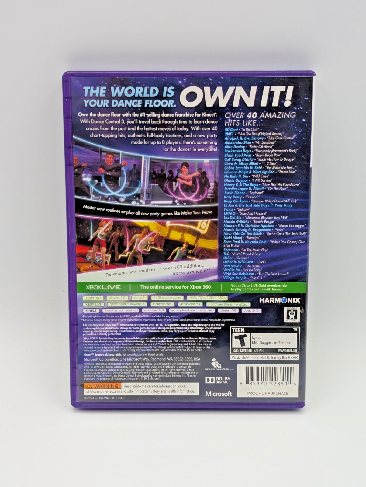 Dance Central 3 Xbox 360 Game CIB Complete Manual Best Buy Bonus Tracks Kinect