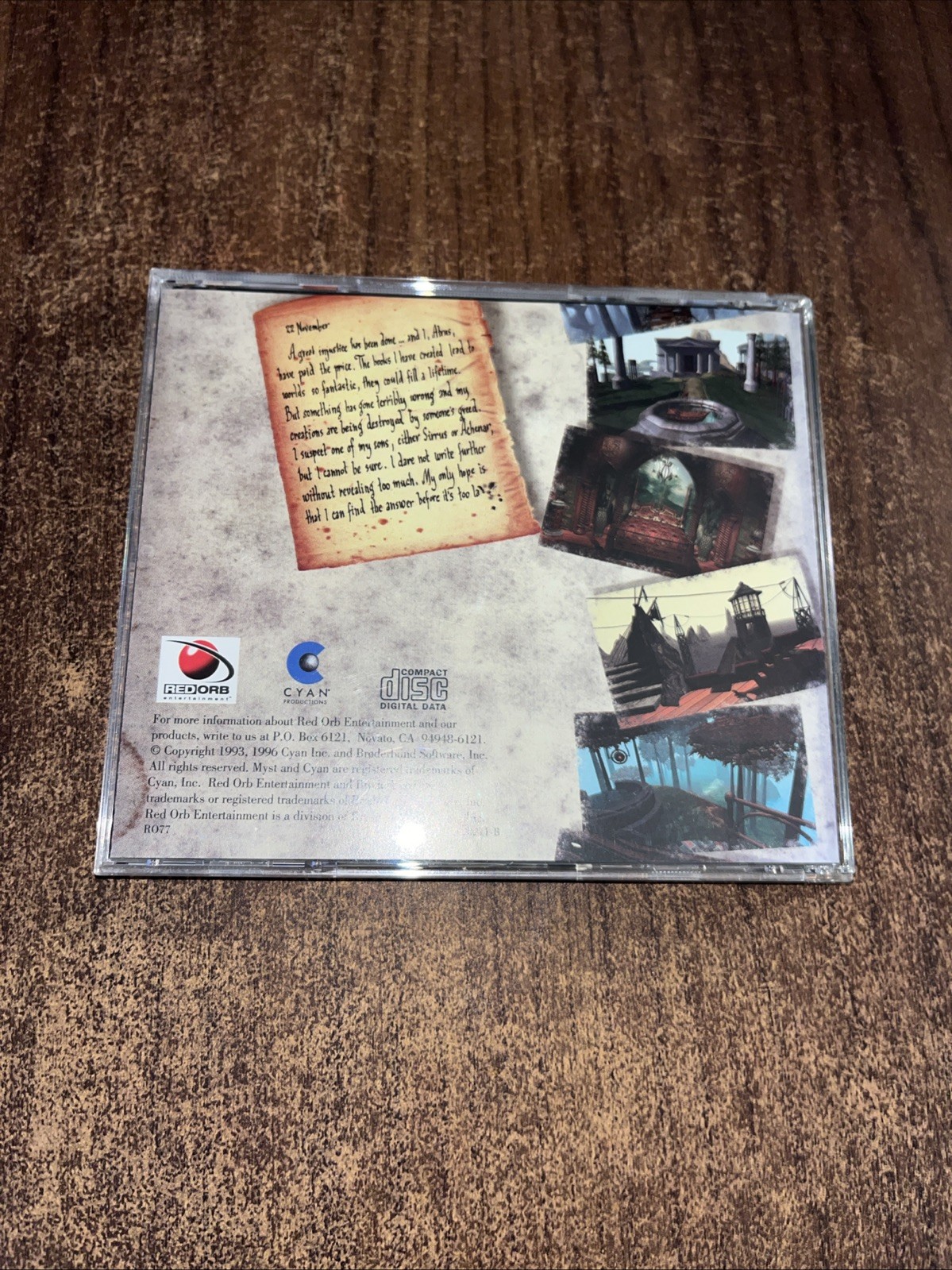 Brøderbund MYST (CD-ROM, 1994) MPC/Windows Surrealistic Adventure