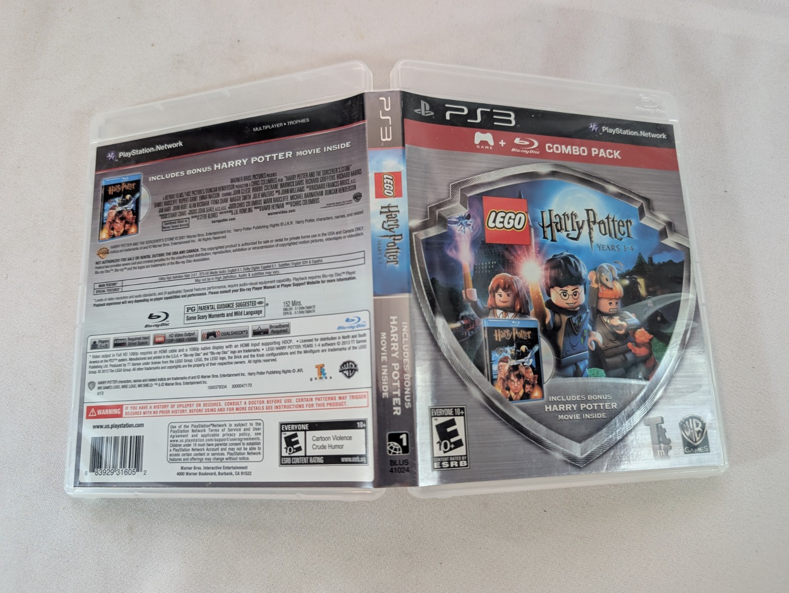Lego Harry Potter Years 1-4 + Sorcerers Blu Ray Combo Pack (PS3 PlayStation 3)