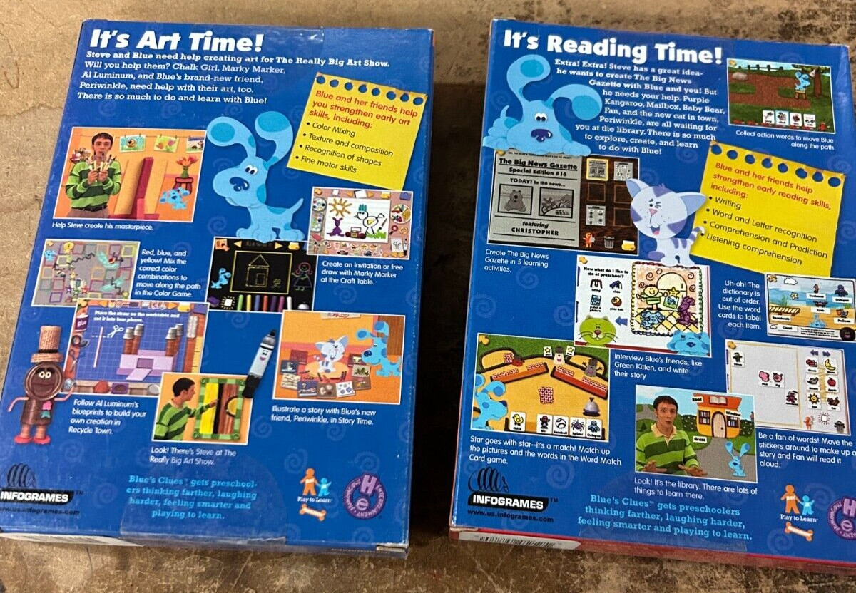 Bundle Blue’s Clues Reading & Art Time Activities [windows] [cd_rom] **Brand New