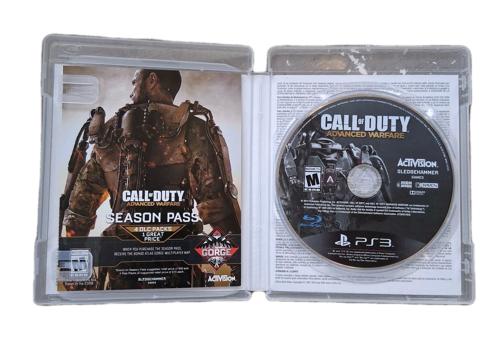 PS3 – Call of Duty: Advanced Warfare Shooter Multiplayer Activision Rated Mature