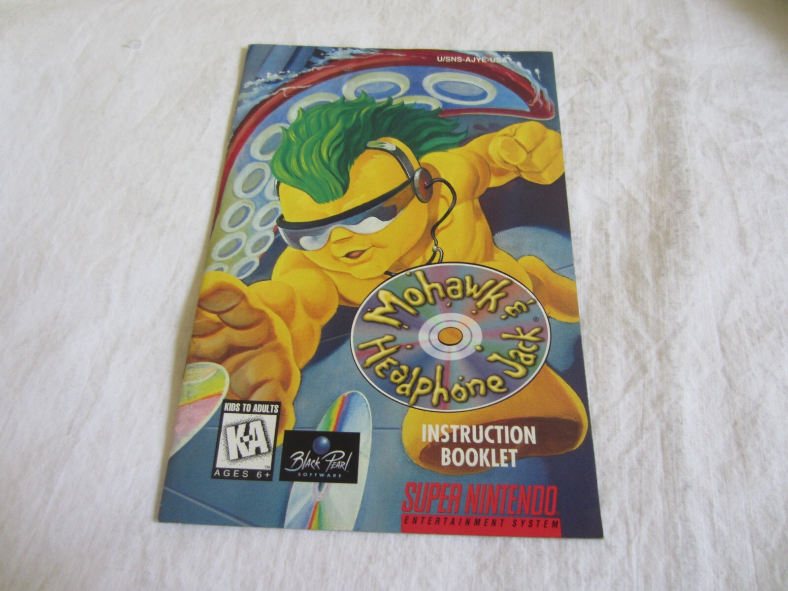 Mohawk and Headphone Jack SNES Super Nintendo CIB Complete + Phone Card RARE