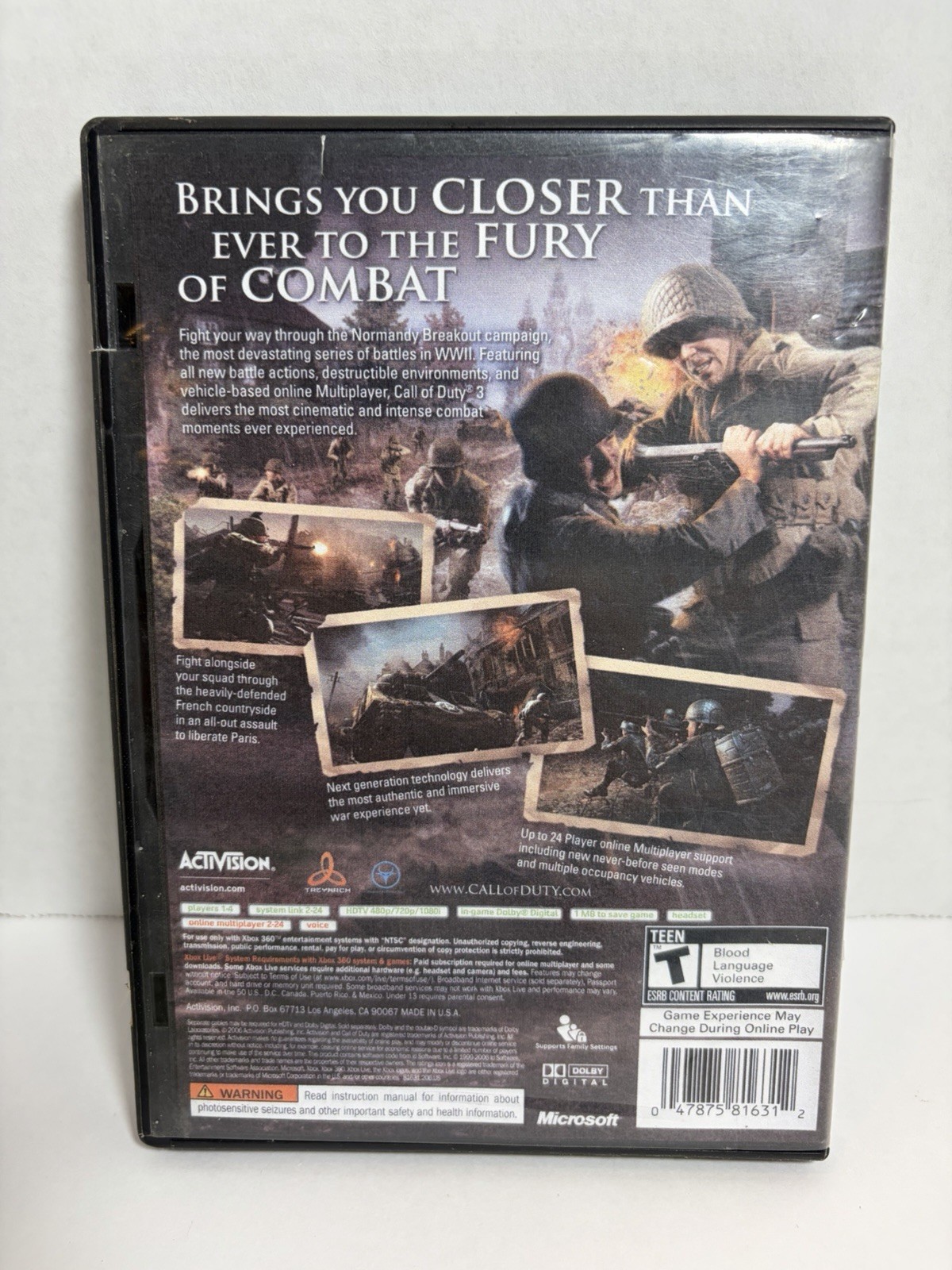 Call of Duty 2, 3 & World At War -The War Collection (Microsoft Xbox 360) Tested