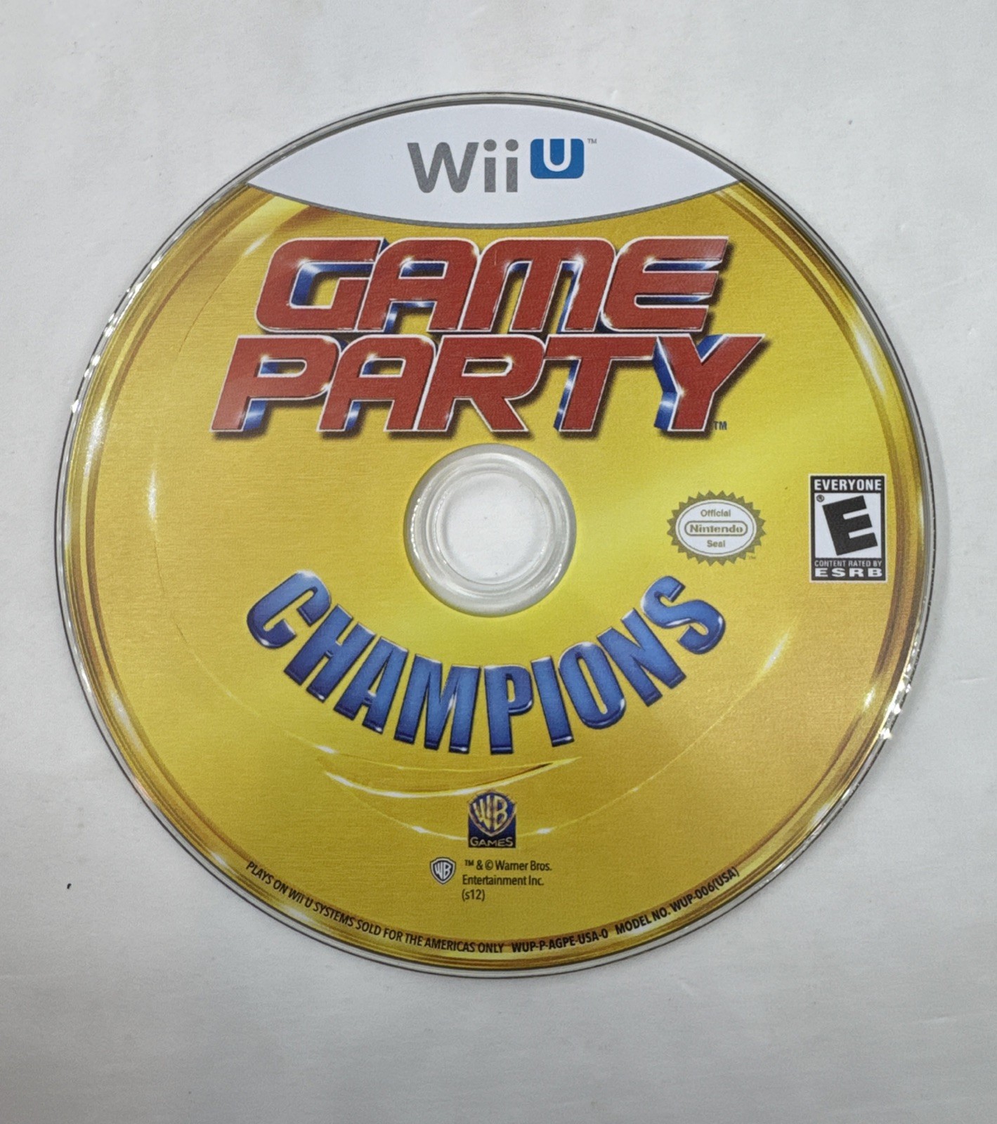 Game Party Champions (Nintendo Wii U, 2012) Disc Only