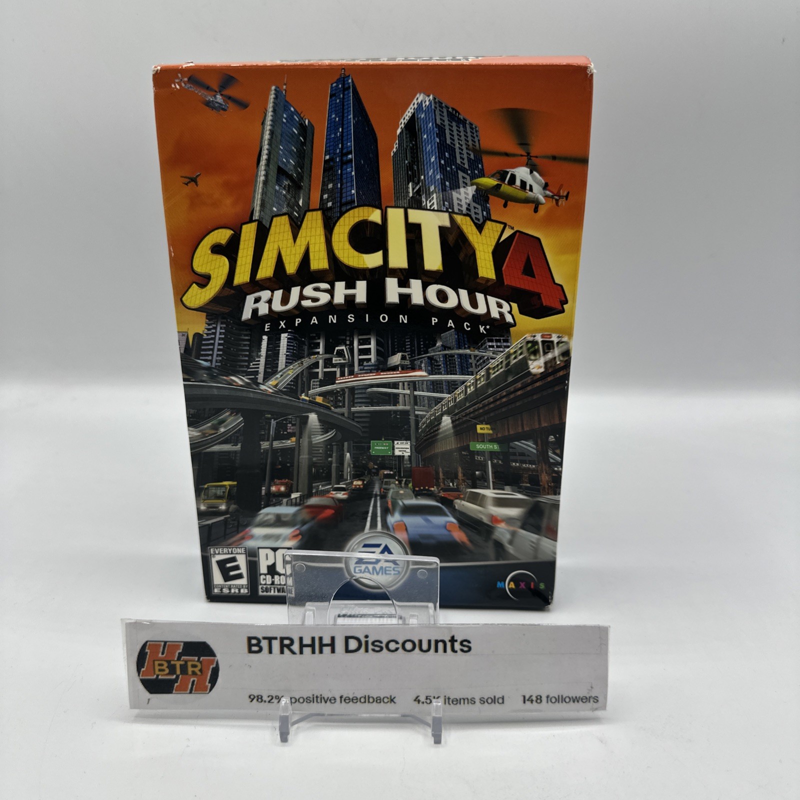 Sim City 4 Rush Hour Expansion Pack PC CD ROM Software Vintage Boxed Game Sealed