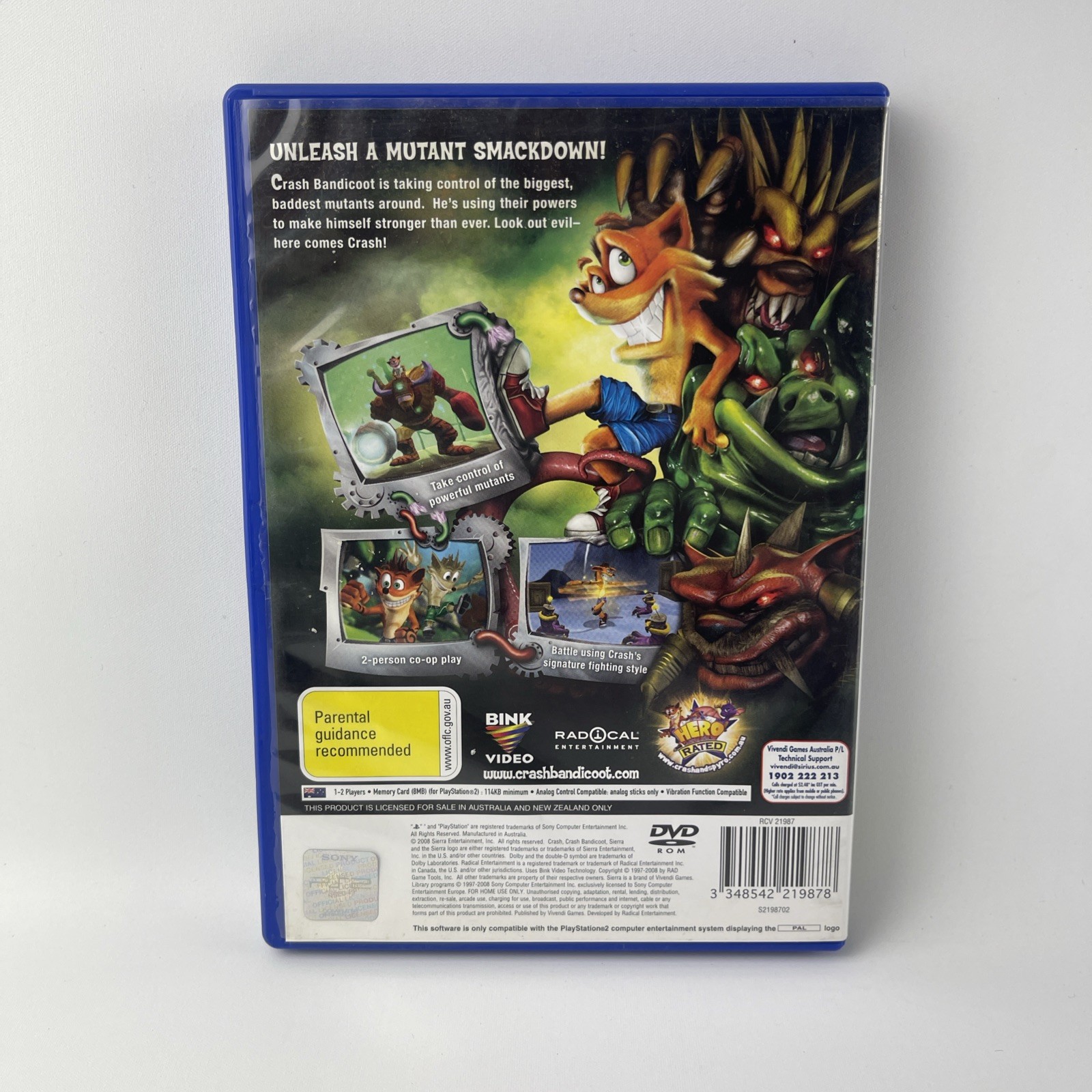 Crash Mind Over Mutant Sony PlayStation 2 PS2 Game Manual PAL Tracked postage